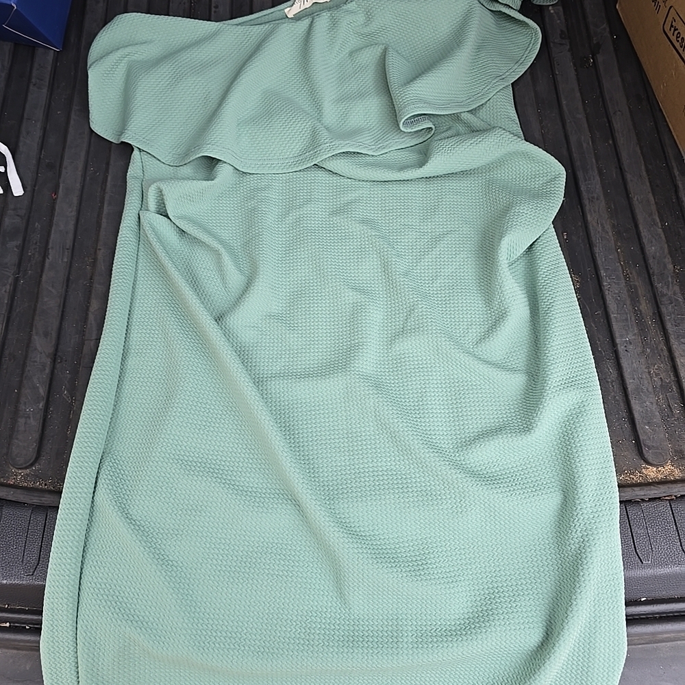 Hello MIZ Sage Green Dress